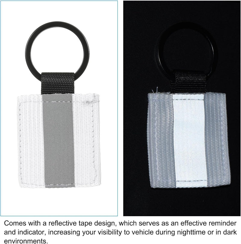 Chargez l'image dans la visionneuse de la galerie, Reflecterende sleutelhangers 9 stuks van nylon zwart – reflector hangers – fiets hardloop accessoires
