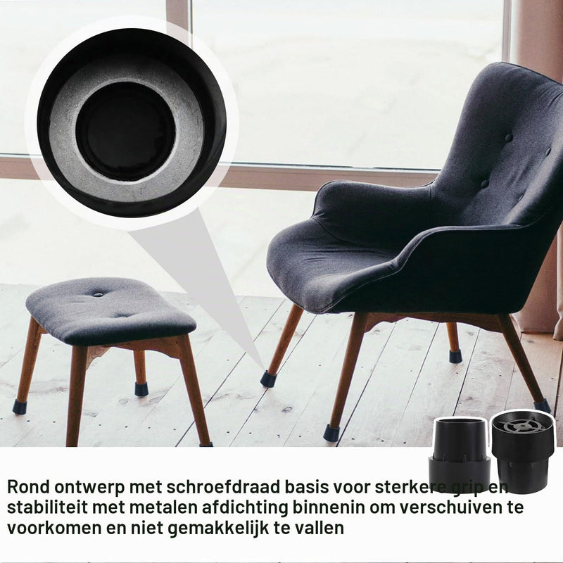 Laden Sie das Bild in Galerie -Viewer, Trampoline pootdoppen 12 stuks 25 mm van antislip rubber zwart – voetdoppen – trampoline accessoires
