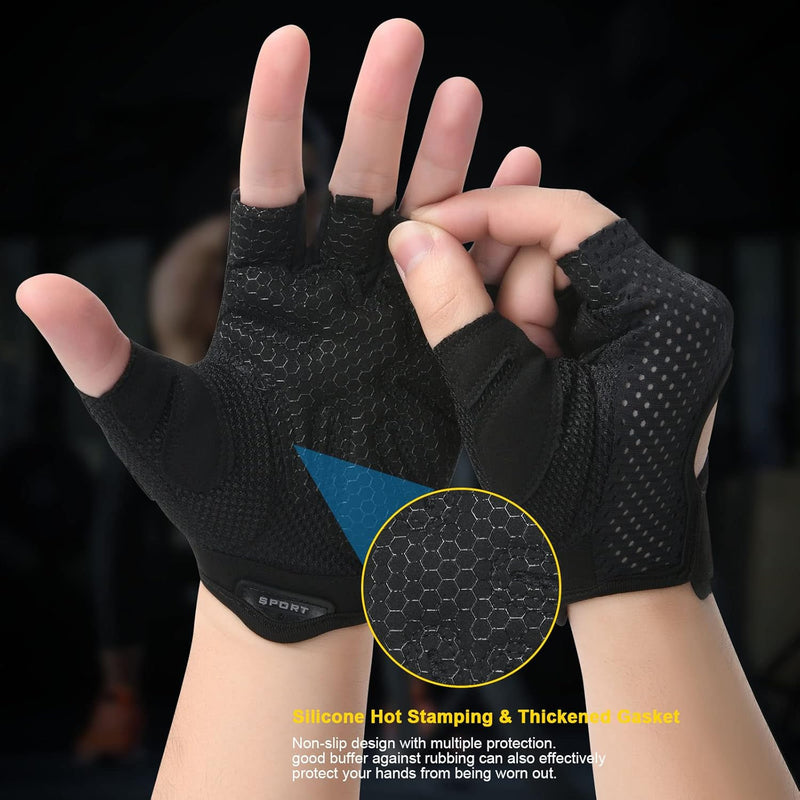 Laden Sie das Bild in Galerie -Viewer, Gymhandschoenen met antislip grip en padding
