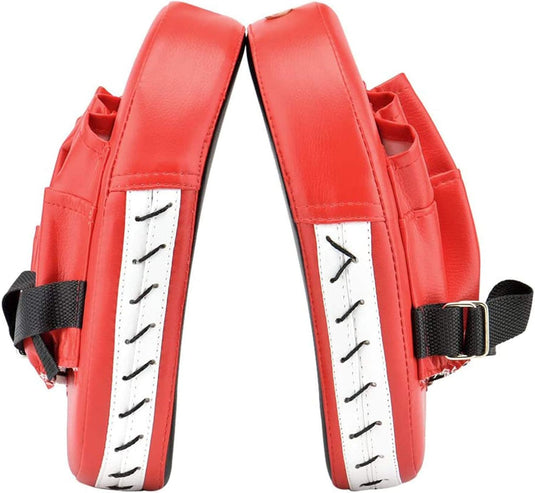 Doel Kick Boxing Pads Wanten Leren Boksen Schild Curve Boksen Pad Gebogen Leer Boksen Pads MMA Muay Thai Training