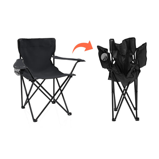 Campingstoelen Opvouwbaar 2 Stuks met Bekerhouder tot 100 kg – Vouwstoel – Kampeerstoel