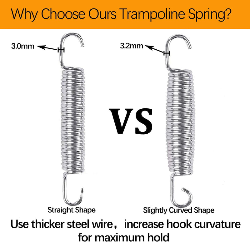 Laden Sie das Bild in Galerie -Viewer, Trampolineveren 10 stuks 12,7-18 cm met veertrekker – vervangingsveren – trampoline accessoires
