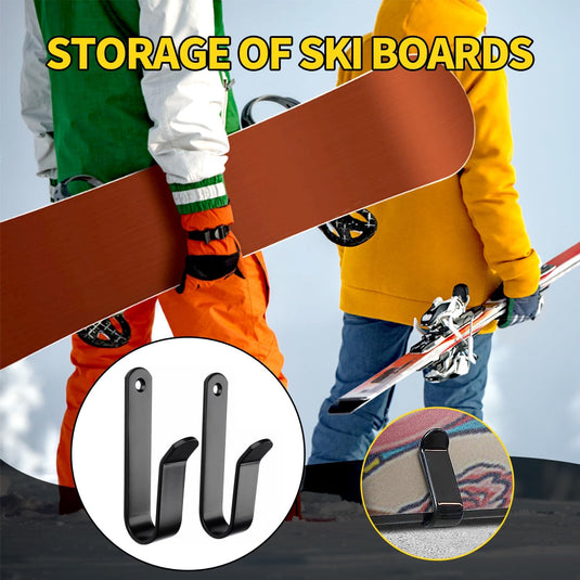 Board wandhouders 2 paar van metaal zwart tot 25 kg – skateboard snowboard longboard wandhaken