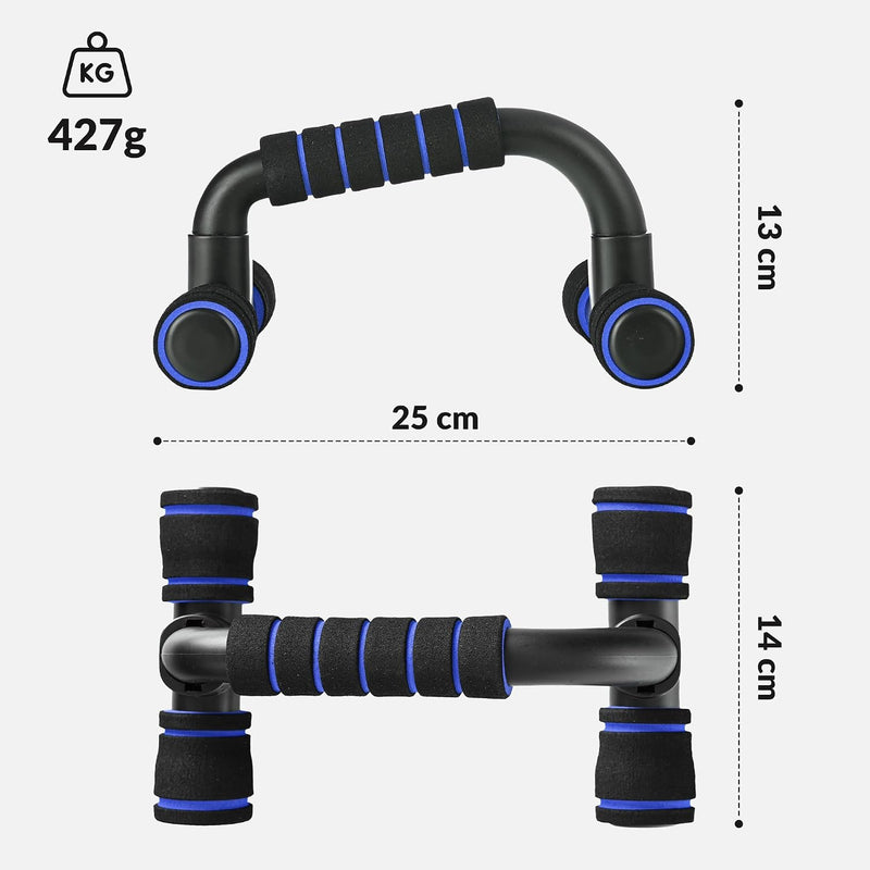 Laden Sie das Bild in Galerie -Viewer, Opvouwbare push-up bars 2 stuks met schuimhandgrepen tot 200 kg – parallettes – calisthenics
