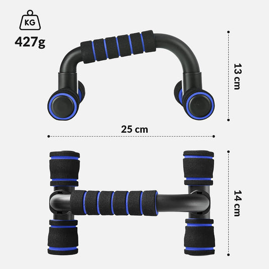 Opvouwbare push-up bars 2 stuks met schuimhandgrepen tot 200 kg – parallettes – calisthenics