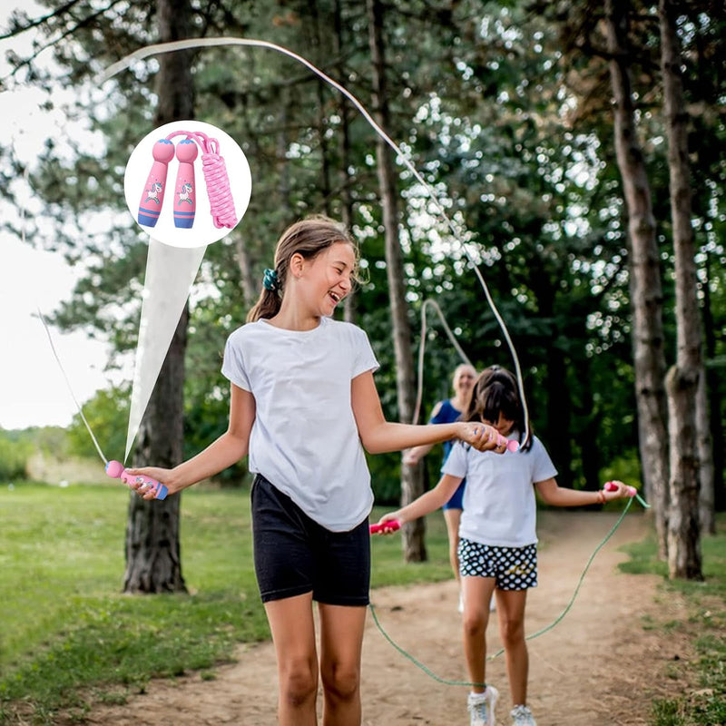 Load image into Gallery viewer, Verstelbaar Springtouw voor Kinderen - 2,6 m Katoenen Touw met Houten Handvat - Sport en Touwspringen
