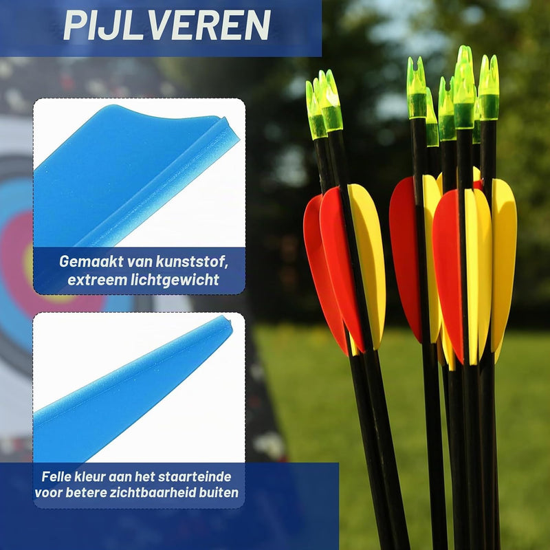 Laad afbeelding in Galerijviewer, Pijlveren 36 stuks 2,5 inch van kunststof – arrow vanes – boogschieten accessoires

