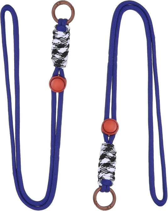 Paracord lanyards 2 stuks met sleutelring en clip – gevlochten sleutelkoord – outdoor accessoires