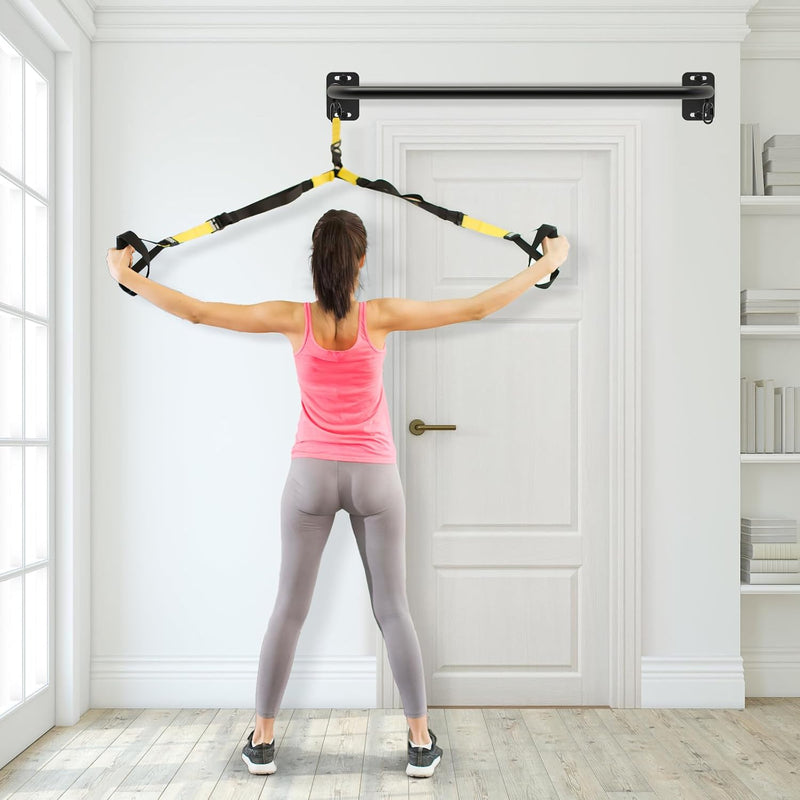 Laden Sie das Bild in Galerie -Viewer, Optrekstang 95 cm voor wand plafond en balk tot 227 kg – pull-up bar – krachttraining
