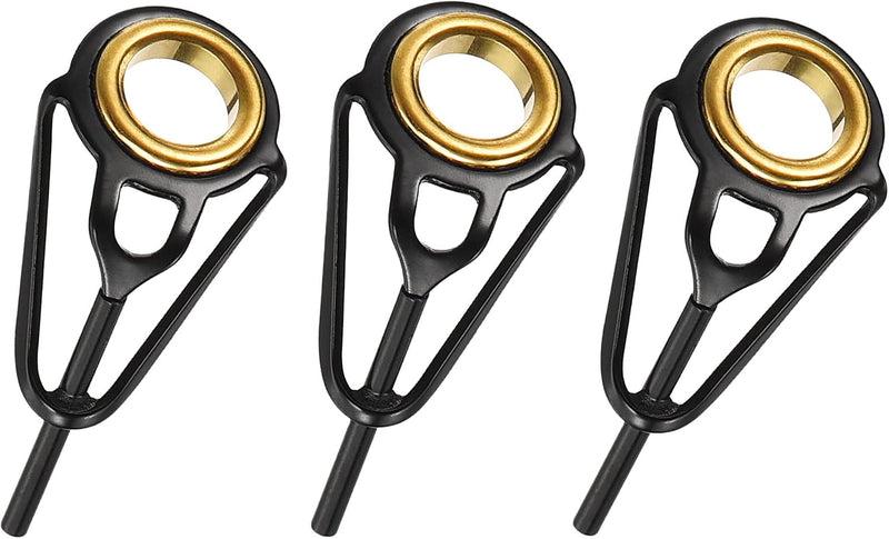 Laad afbeelding in Galerijviewer, Hengel topogen 3 stuks 1 mm van roestvrij staal zwart-goud – hengeltop reparatieset – visaccessoires
