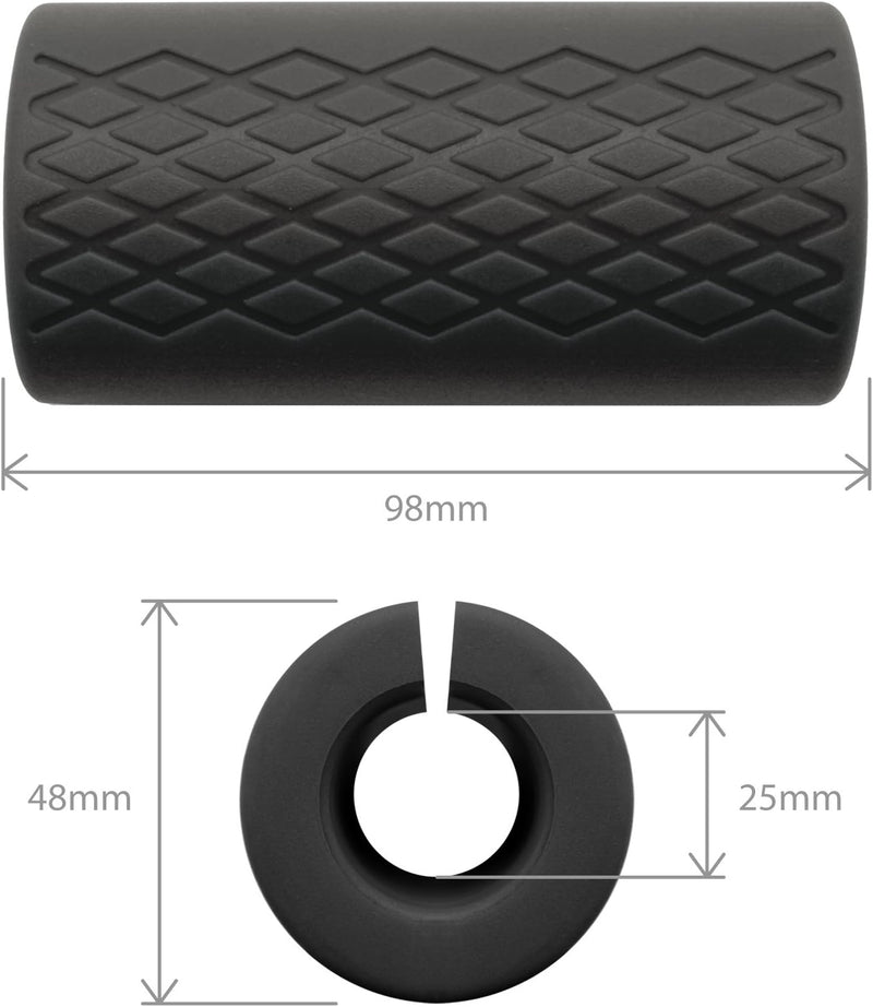 Load image into Gallery viewer, Thick Barbell Grips Silicone Set of 2 Black

