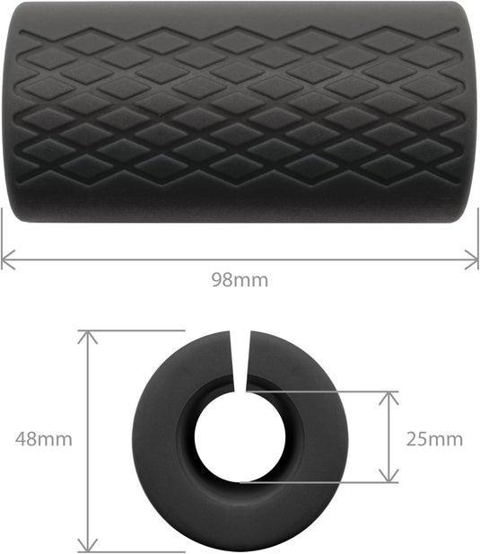 Thick Barbell Grips Silicone Set of 2 Black