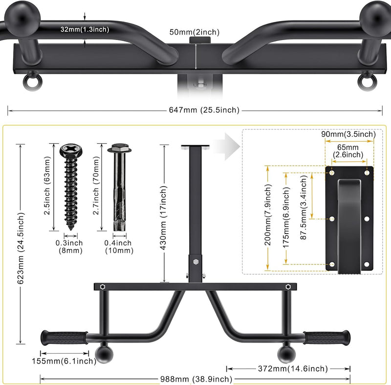 Load image into Gallery viewer, Ceiling-mounted pull-up bar with pulley system and multiple grip positions – pull-up bar – cable trainer
