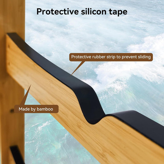Surfboard wandrek voor 3 boards van staal met schuimbescherming – SUP longboard surfplank houder