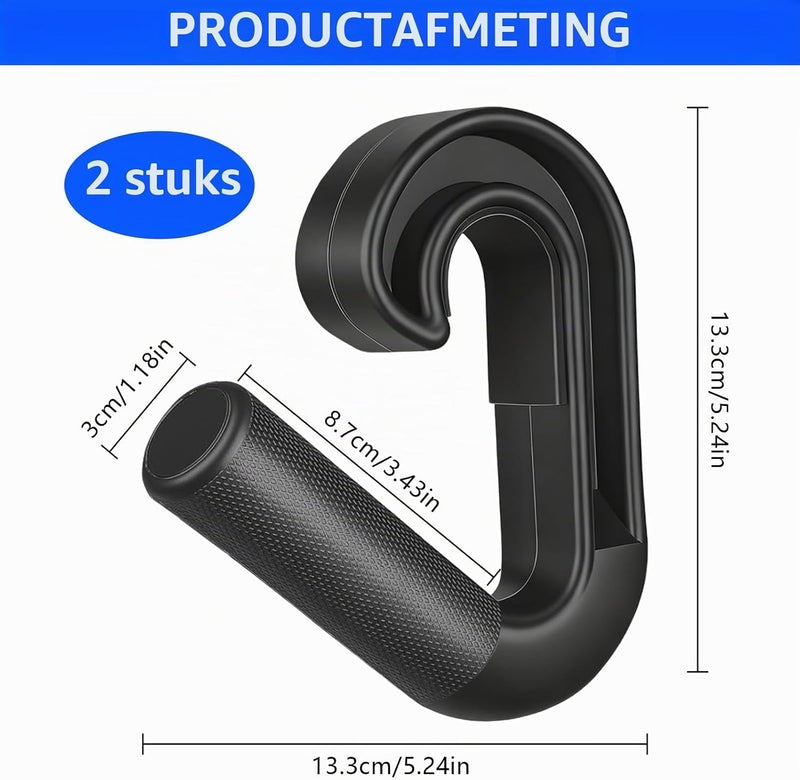 Laad afbeelding in Galerijviewer, Neutrale D-grepen 2 stuks voor optrekstang en kabeltraining – pull-up handgrepen – fitness accessoires
