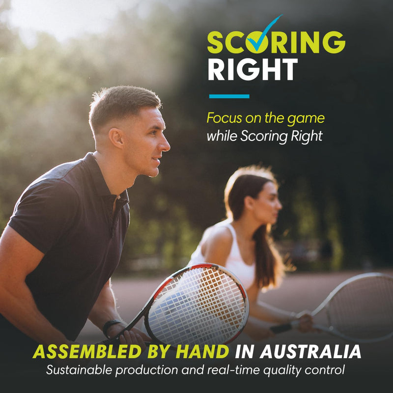 Load image into Gallery viewer, Scoring Right Portable tennis and padel - point counter - easy to assemble scoreboard for recording points, games and sets - ITF compliant and light - weighs
