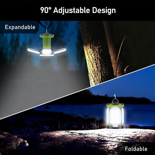 Blukar Campinglantaarn Oplaadbaar, Campingverlichting Lamp - 7 Lichtstanden 60 LED Ultraheldere LED-Tentlamp 10+ Uur Batterijduur voor Kamperen, Noodgevallen, Vissen, Wandelen enz.