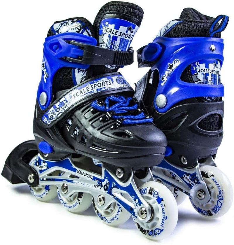 Load image into Gallery viewer, Adjustuble Rolschaatsen met oplichtende wielen voor kinderen en volwassenen - Kids Inline Roller laarzen met opbergtas voor peuters, rolschaatsen voor meisjes, jongens, professionals en
