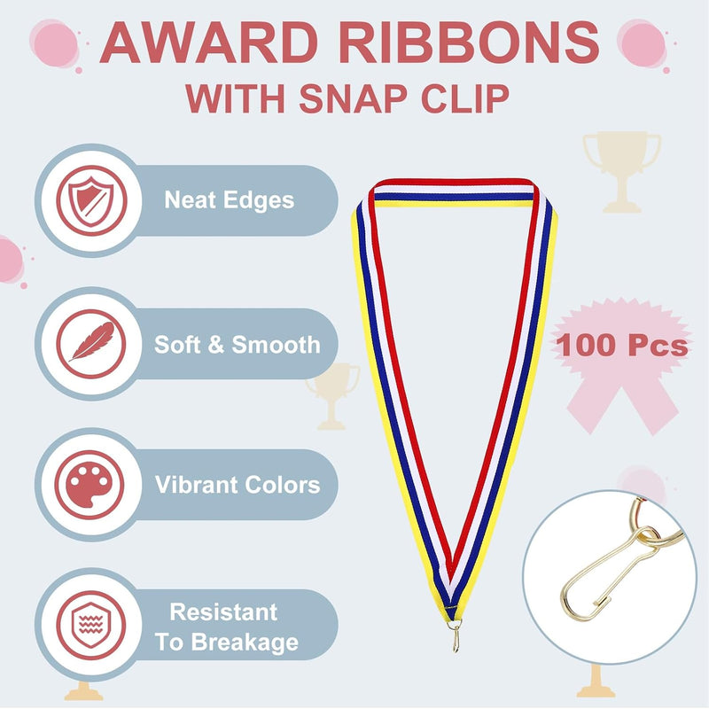 Chargez l'image dans la visionneuse de la galerie, Medaille neklinten 100 stuks 43 x 2,2 cm met klikclips – award linten – sport accessoires
