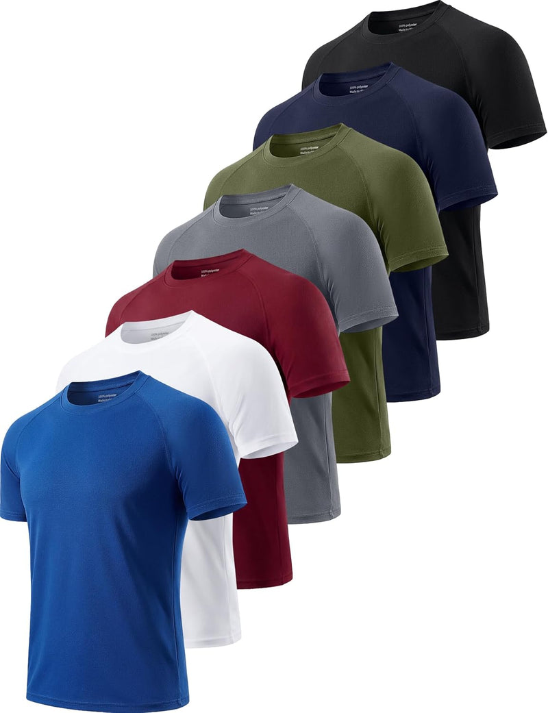 Chargez l'image dans la visionneuse de la galerie, Heren sportshirts 3 of 5 stuks sneldrogend en ademend – fitness shirt – hardloopshirt
