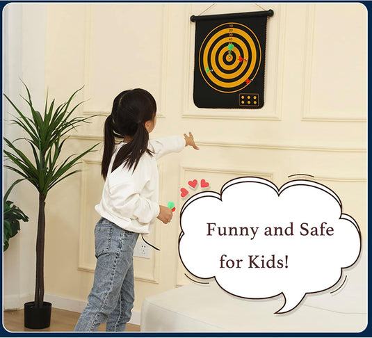 Magnetisch dartbord Ø 38 cm – veilig voor kinderen en volwassenen, dartspel (met 12 darts)