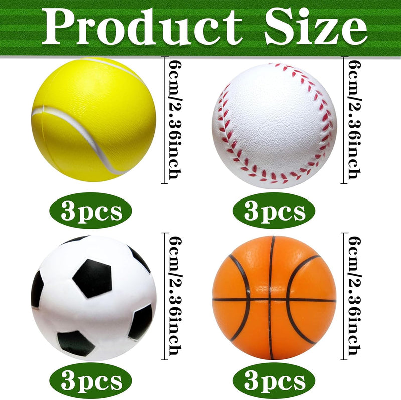 Load image into Gallery viewer, Mini schuimballen 12 stuks zachte sportballen van PU – stressballen – speelballen
