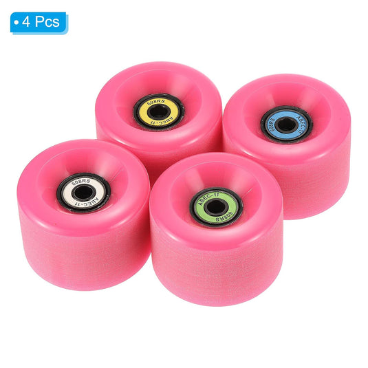 Longboard wielen 65 x 51 mm 78A met ABEC-11 lagers 4 stuks zwart – cruiser skateboard wielen
