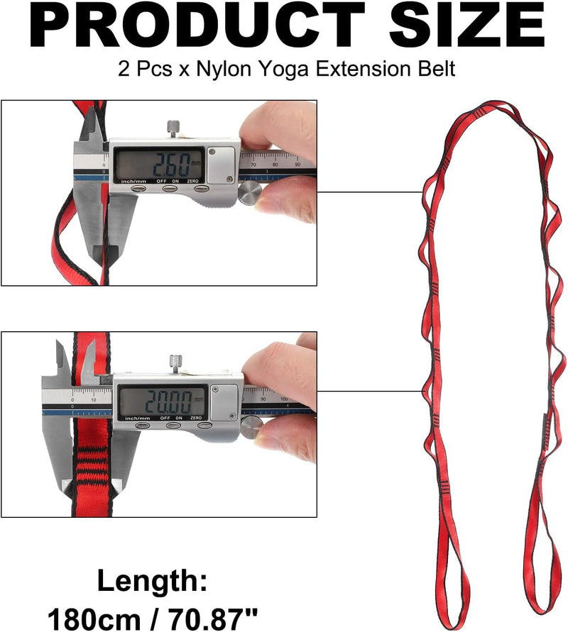 Chargez l'image dans la visionneuse de la galerie, Sangles de suspension Daisy Chain 2 pièces 180 cm avec 12 boucles bleues – sangles en nylon réglables – accessoires de yoga aérien
