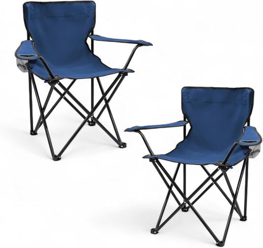 Campingstoelen Opvouwbaar 2 Stuks met Bekerhouder tot 100 kg – Vouwstoel – Kampeerstoel