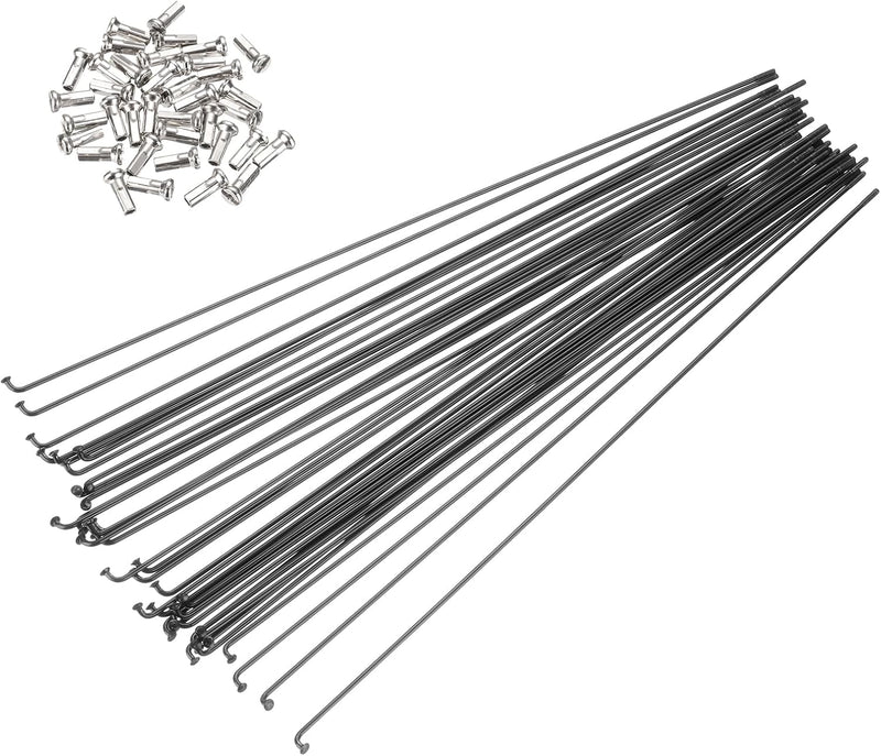Laad afbeelding in Galerijviewer, Fietsspaken 36 stuks 14G 170 x 2 mm van roestvrij staal met messing nippels – J-bend spaken – fietsonderdelen
