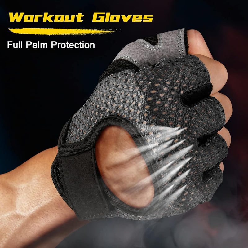 Laden Sie das Bild in Galerie -Viewer, Gymhandschoenen met antislip grip en padding
