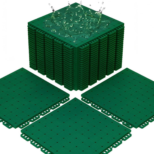 Puzzelmat sportvloer 24 stuks – 30,5 x 30,5 cm – TPE vloerbescherming voor fitness, speelruimte en buiten – grijs