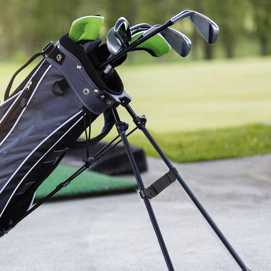 Golftas stabilisatieband van leer met verstelbaar klittenband voor standaardpoten – golftas bevestiging – standbag accessoires