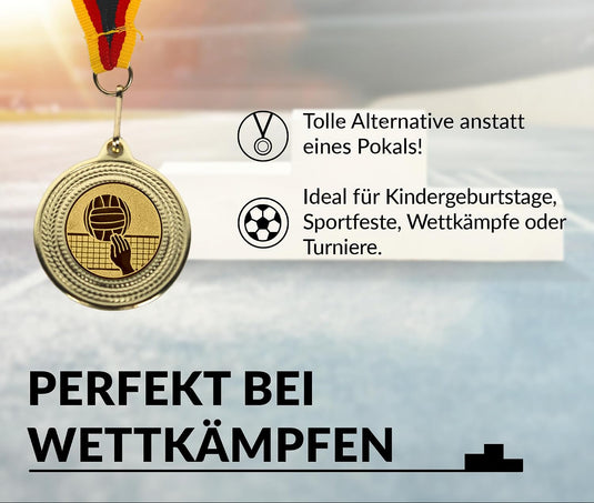 Volleyball medals set of 10 with ribbon