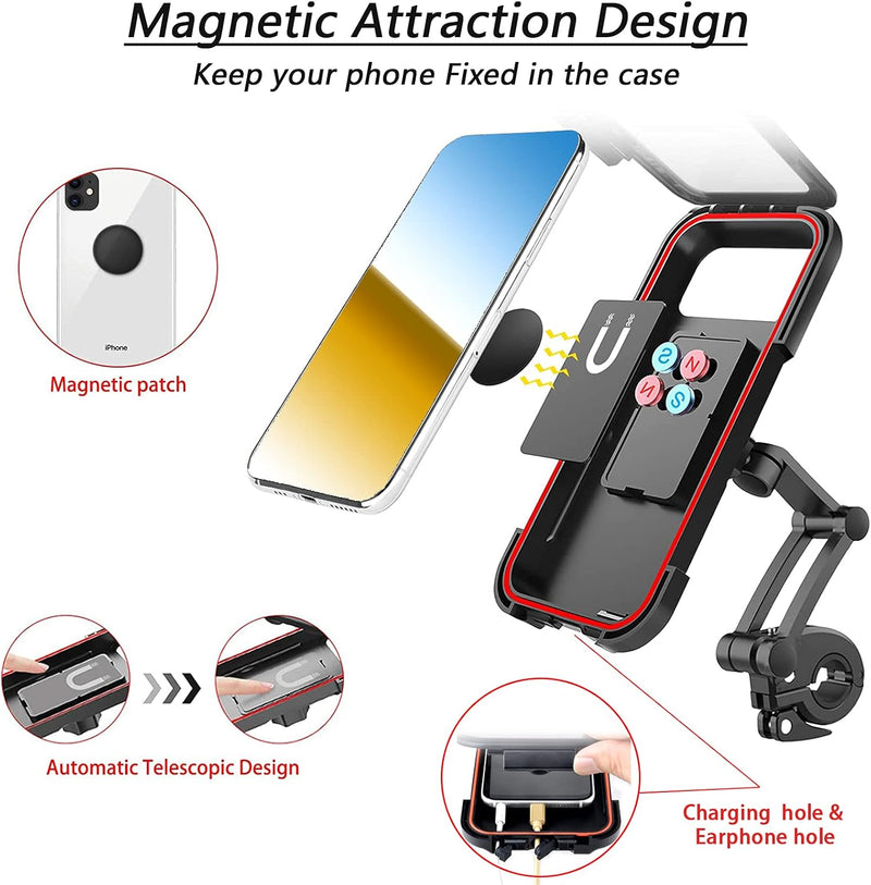 Load image into Gallery viewer, Fiets mobiele telefoonhouder motorfiets universele houder fiets waterdicht touchscreen met 360° draaibare outdoor fietshouder telefoonhouder telefoonhouder voor smartphones tot 6,7 inch
