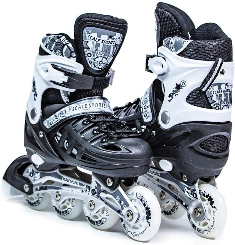 Load image into Gallery viewer, Adjustuble Rolschaatsen met oplichtende wielen voor kinderen en volwassenen - Kids Inline Roller laarzen met opbergtas voor peuters, rolschaatsen voor meisjes, jongens, professionals en
