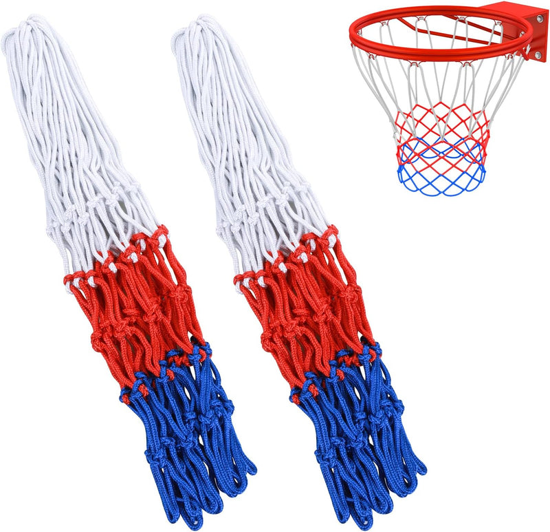 Laad afbeelding in Galerijviewer, Yolev 2 Heavy Duty Basketbalnet Nylon Basketbalnet voor Schoolpleinen voor Outdoor Binnensporten
