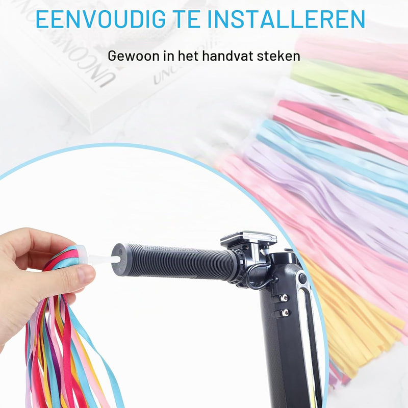 Chargez l'image dans la visionneuse de la galerie, Fiets streamers voor stuur handvatten - Scooter kwastjes en linters - Kinderfiets decoratie accessoires
