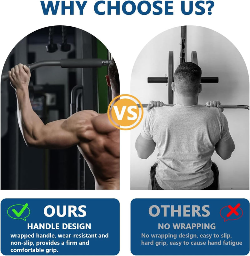 Laad afbeelding in Galerijviewer, Lat pulldown bar 40 of 102 cm met schuimhandgrepen tot 150 kg – kabelstang – biceps triceps stang
