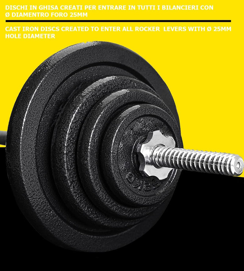 Load image into Gallery viewer, G5 HT SPORT Halterschijven van gietijzer, gatdiameter: 25 mm, voor sportschool en thuisgymnastiek, 0,5 tot 20 kg, voor halters en lange halters
