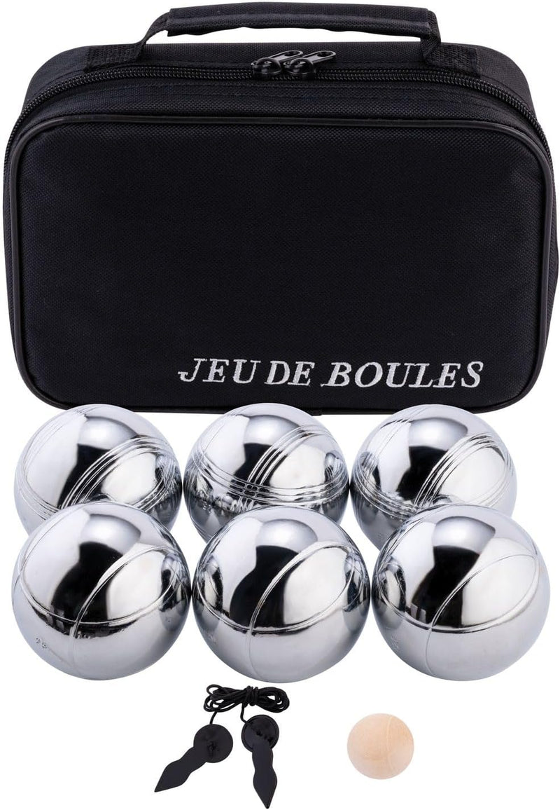 Load image into Gallery viewer, Jeu de boules 6 metalen ballen in zakje
