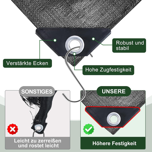 Waterdicht afdekzeil 2 x 6 meter 120 g/m² met ogen – PE dekzeil – beschermzeil