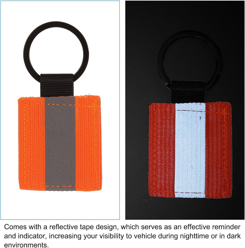 Chargez l'image dans la visionneuse de la galerie, Reflecterende sleutelhangers 9 stuks van nylon zwart – reflector hangers – fiets hardloop accessoires
