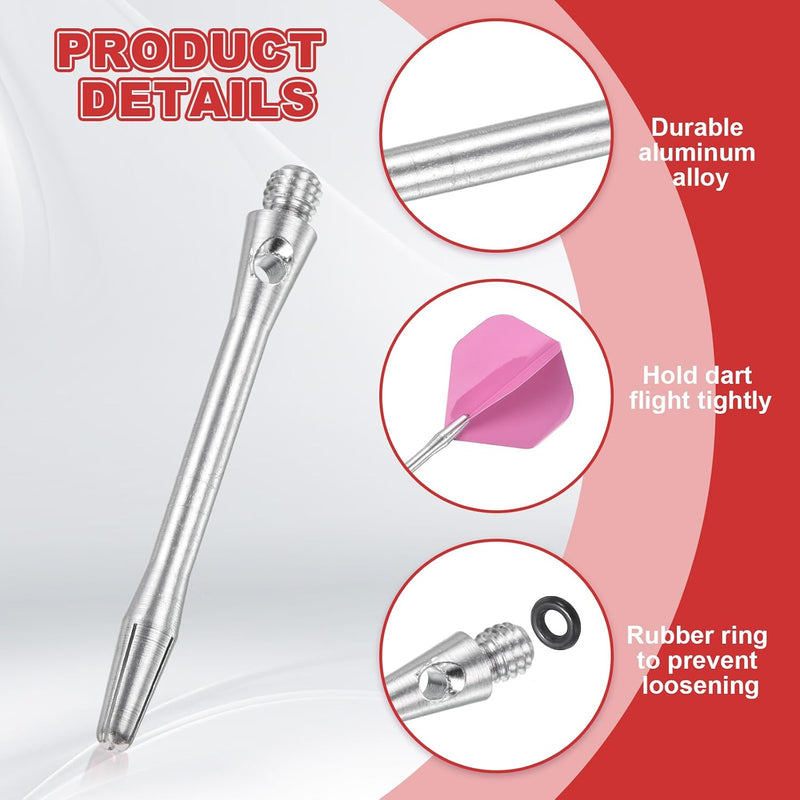 Laad afbeelding in Galerijviewer, Dartschachten 4 stuks 45 mm van aluminium geel met 2BA schroefdraad – dart shafts – dart accessoires
