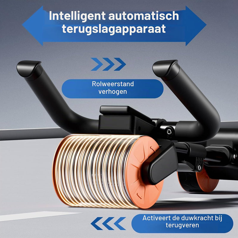 Load image into Gallery viewer, Ab roller met elleboogsteun automatische rebound en timer – buikspiertrainer – ab wheel
