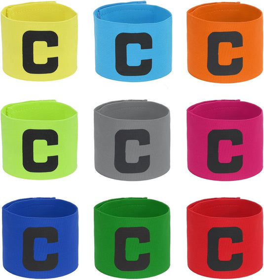 Aanvoerdersbanden 9 stuks verstelbaar 33 x 7 cm in 9 kleuren – captain armbanden – voetbal accessoires