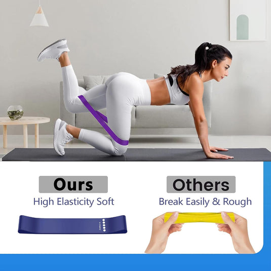 Resistance Band, Weerstandsbanden Set Van 5, Resistance Band Set Met Oefeninstructies En Draagtas, Gymnastiekband Voor Yoga, Krachttraining, Pilates, Fitness, thuis trainen, stretchen