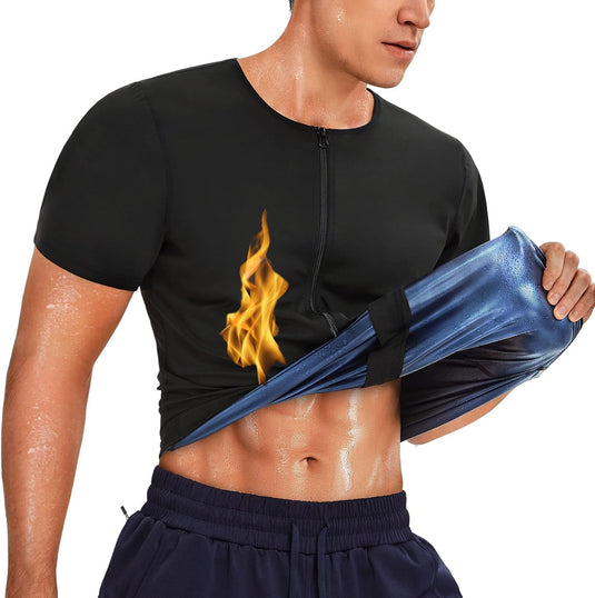 Sauna shirt heren afvallen transpiratie pak sauna vest buikweg body shaper neopreen lichaamsvormer sauna pakken shirt fitness korset zweetvest shapewear tank top