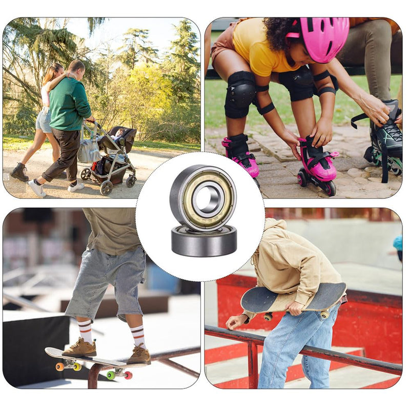 Laad afbeelding in Galerijviewer, Kogellagers, 20 stuks 608 ZZ kogellagers, voor schaatsen, skateboards, inline skates, 8 mm x 22 mm x 7 mm
