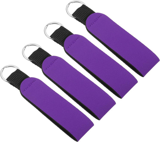 Drijvende sleutelhangers 4 stuks van neopreen met sleutelring – watersport sleutelhanger – kajak accessoires